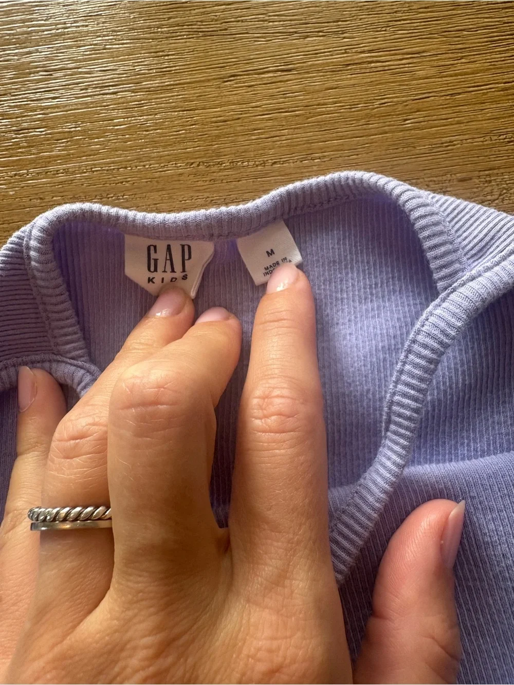 Gap Ribbed Tank Top Bundle Lavender Butterfly & Blue Ruffle Size M